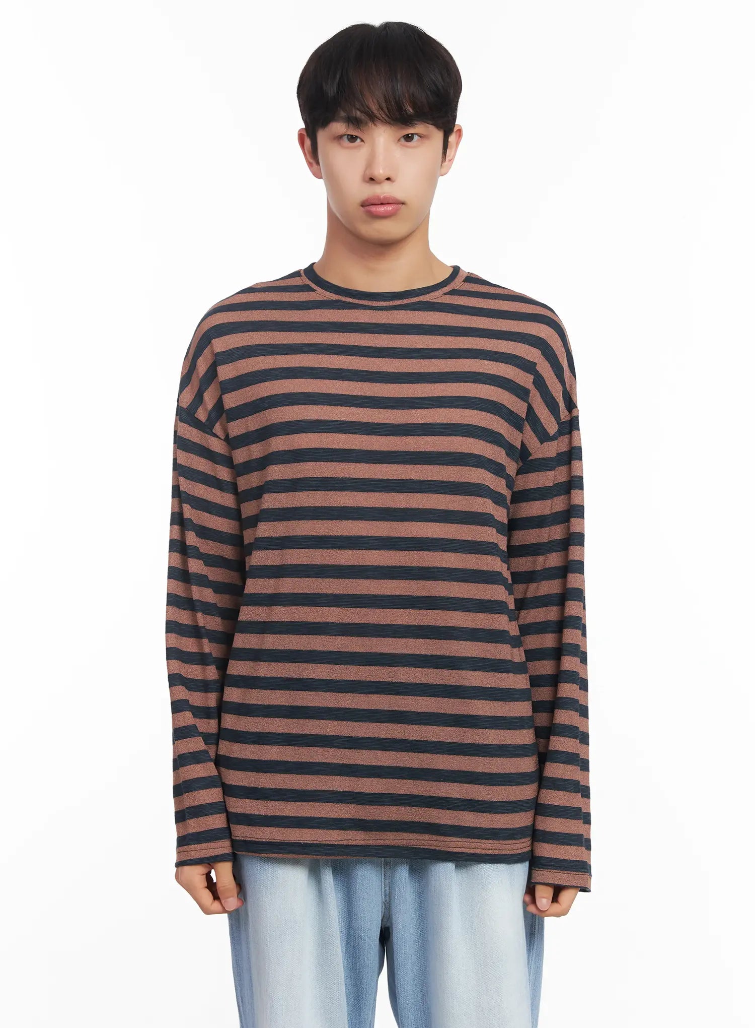 Men's Striped Long-Sleeve Tee IU519