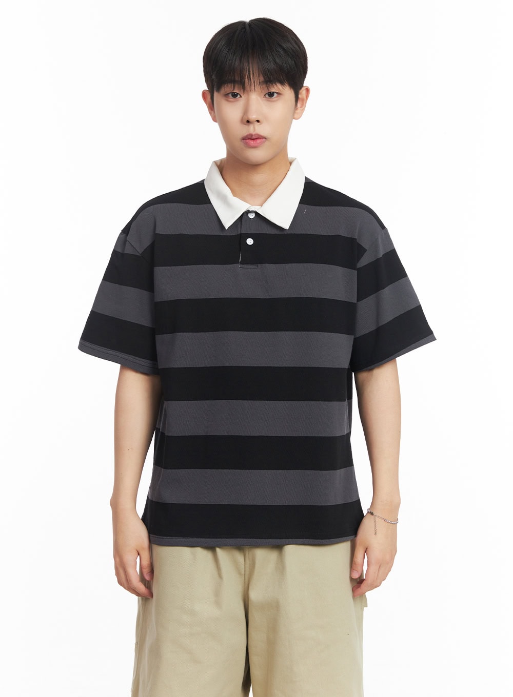 Men's Striped Polo Tee IA529