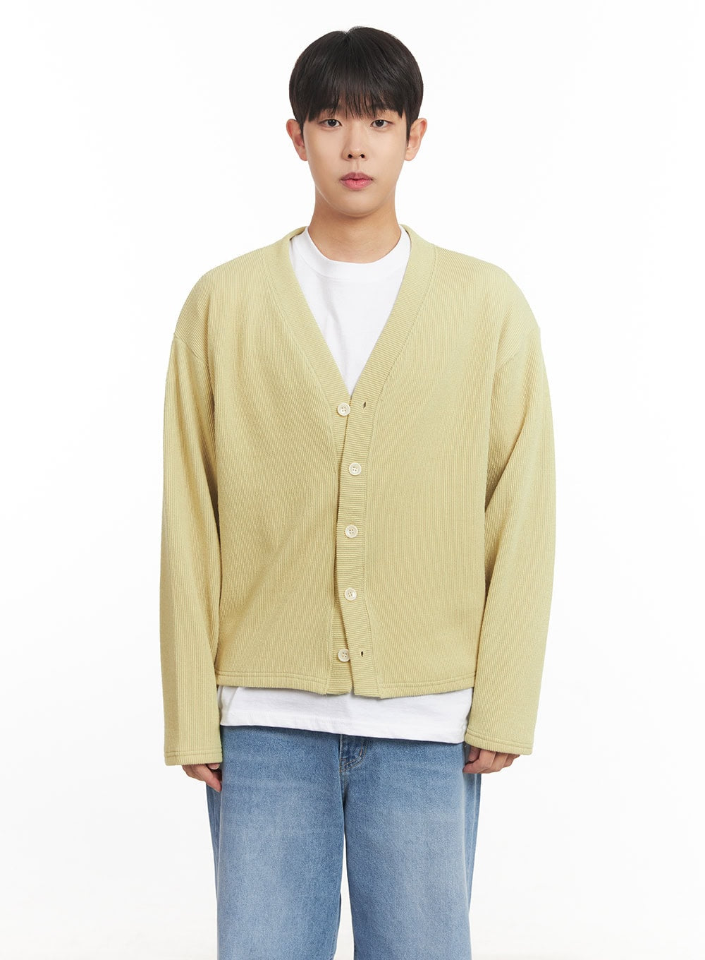 Men's V-Neck Buttoned Cardigan IM527