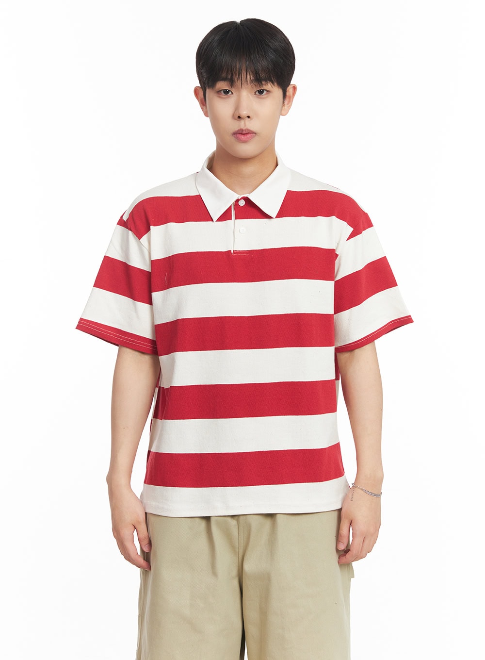 Men's Striped Polo Tee IA529