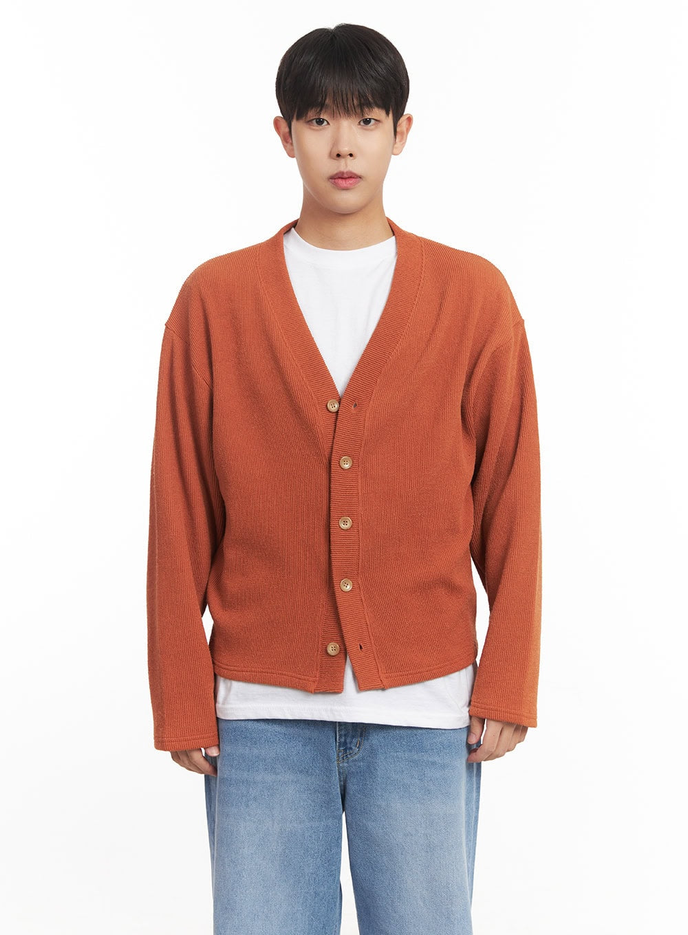 Men's V-Neck Buttoned Cardigan IM527