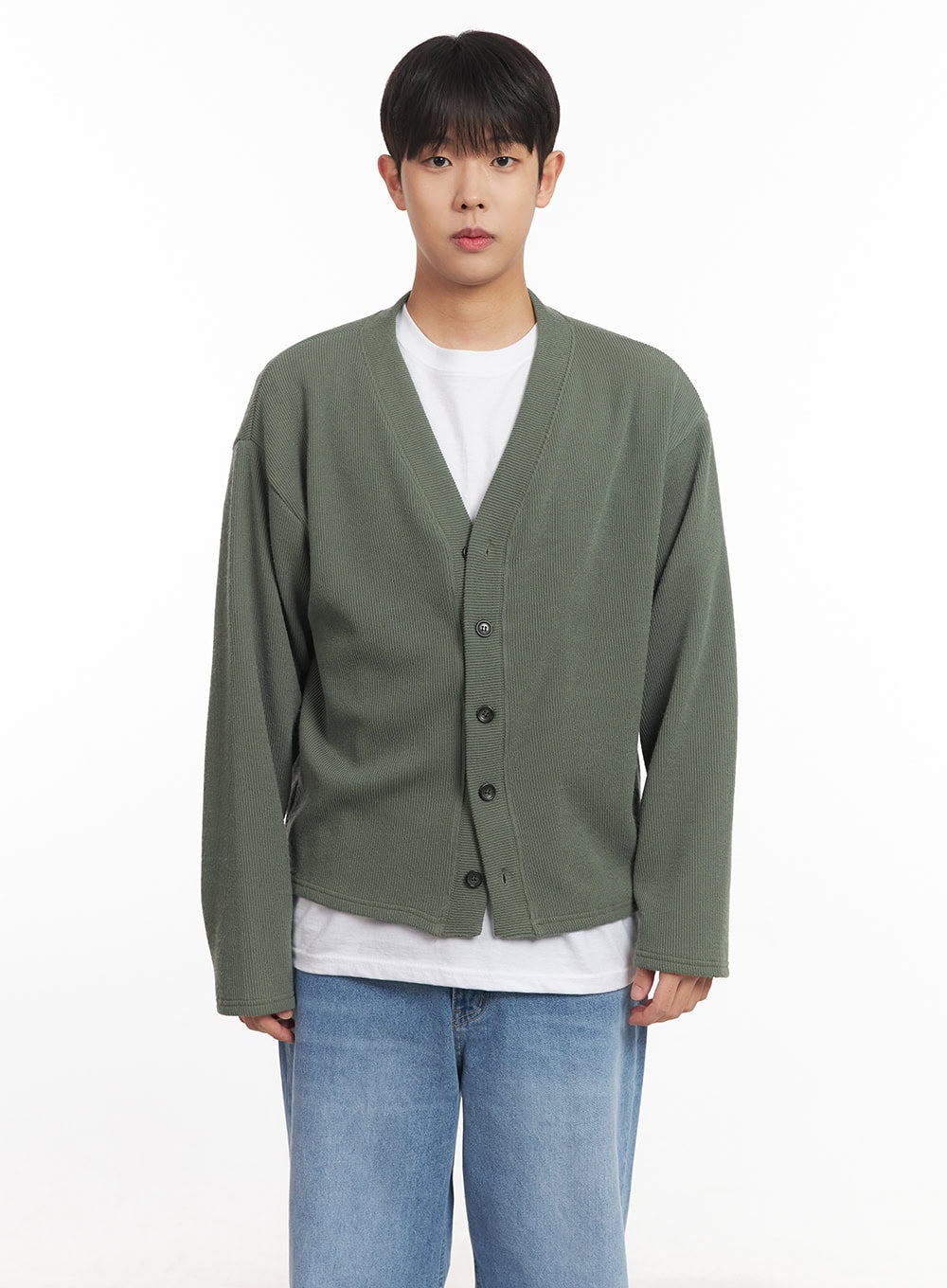 Men's V-Neck Buttoned Cardigan IM527