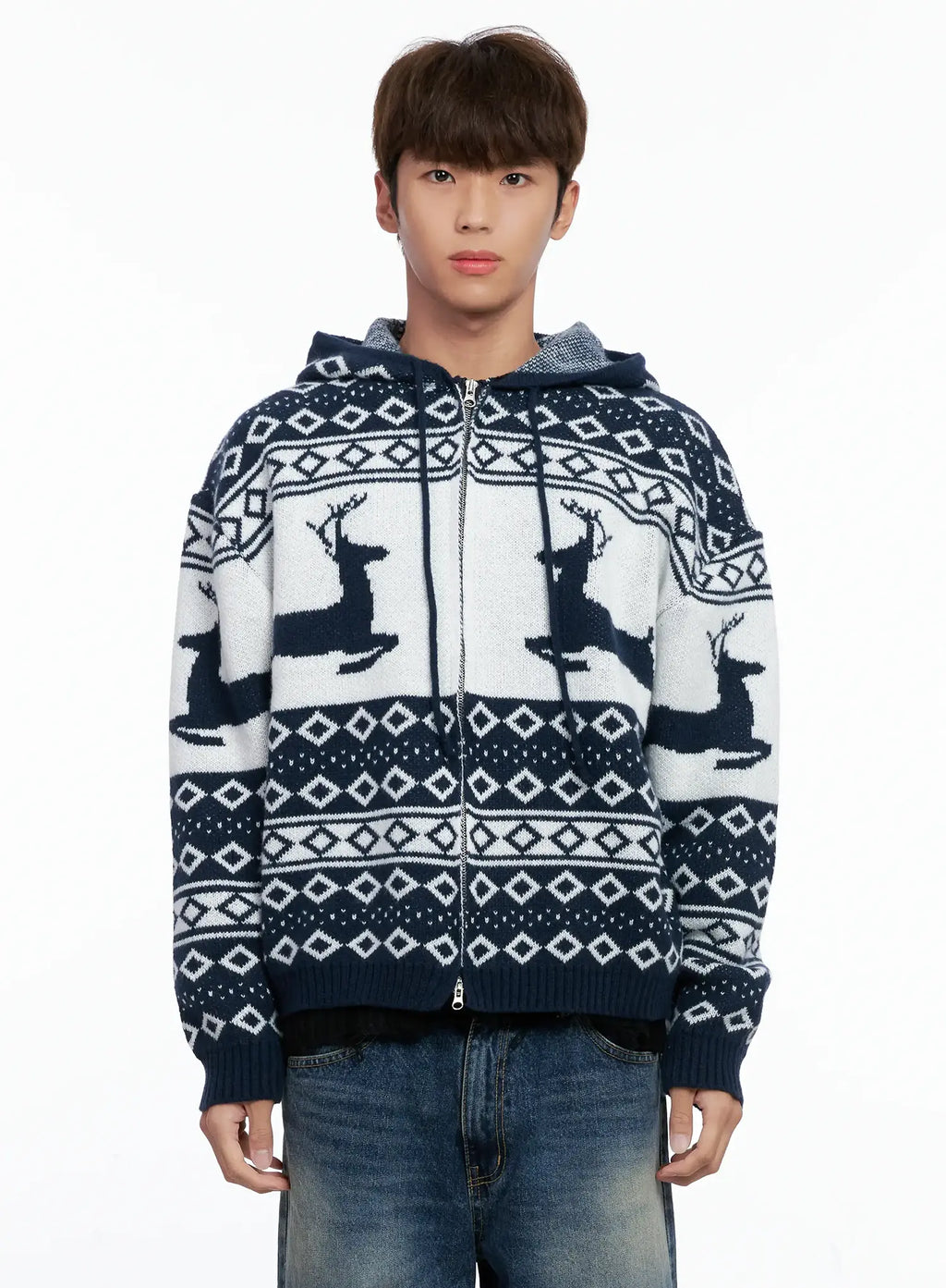 Men's Frost Hooded Knit Zip-Up IO502