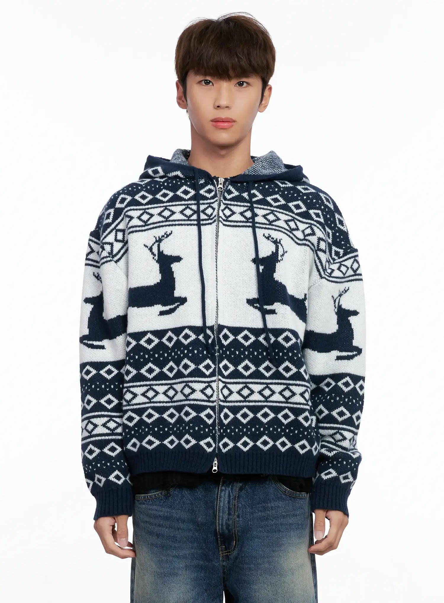 Men's Frost Hooded Knit Zip-Up IO502