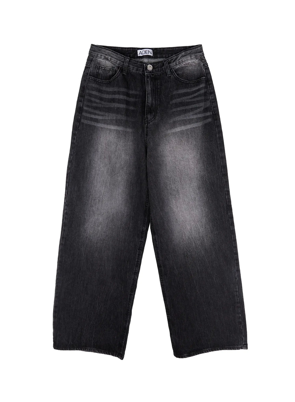 Men's Wide-Leg Washed Jeans IO502