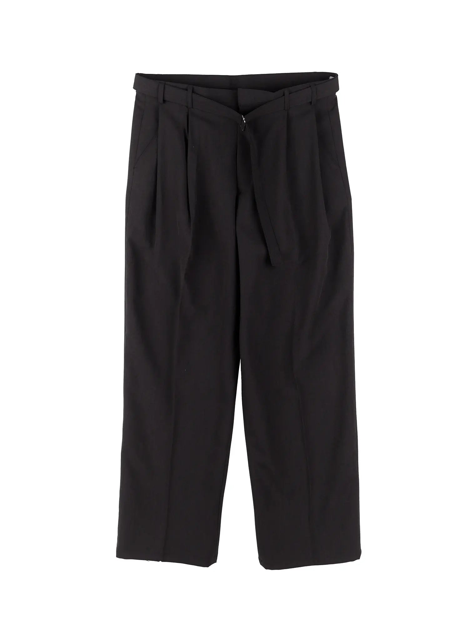 Men's Classic Belted Wide-Leg Pants IO506