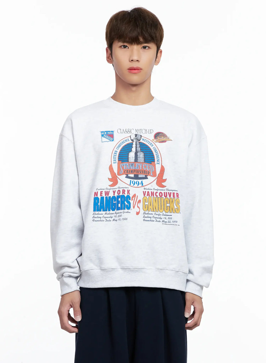 Men's Retro Sports Crewneck IO502