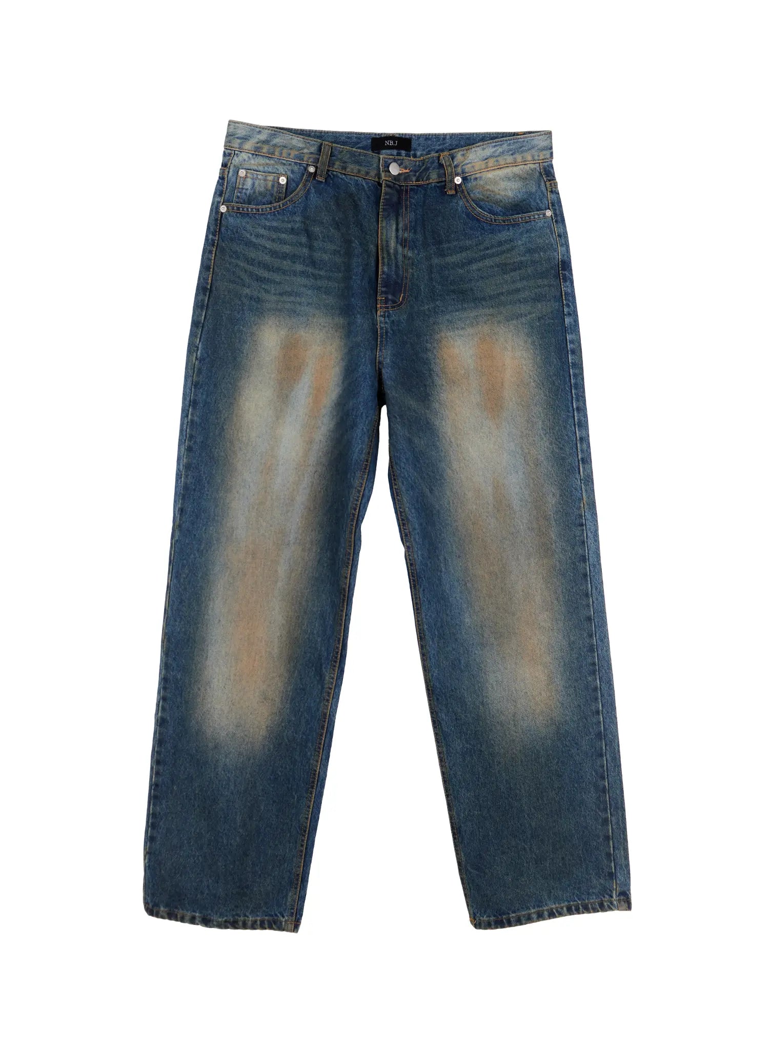 Men's Vintage Wash Wide Leg Jeans IS530