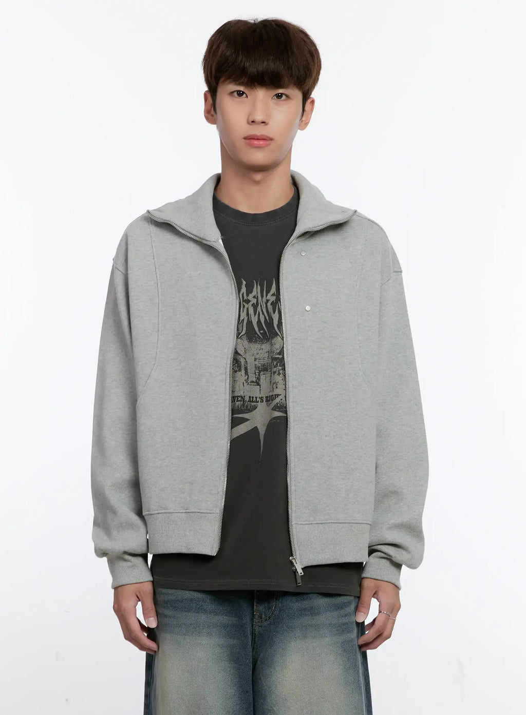 Men's Classic Two-Way Zip-Up Jacket IS529