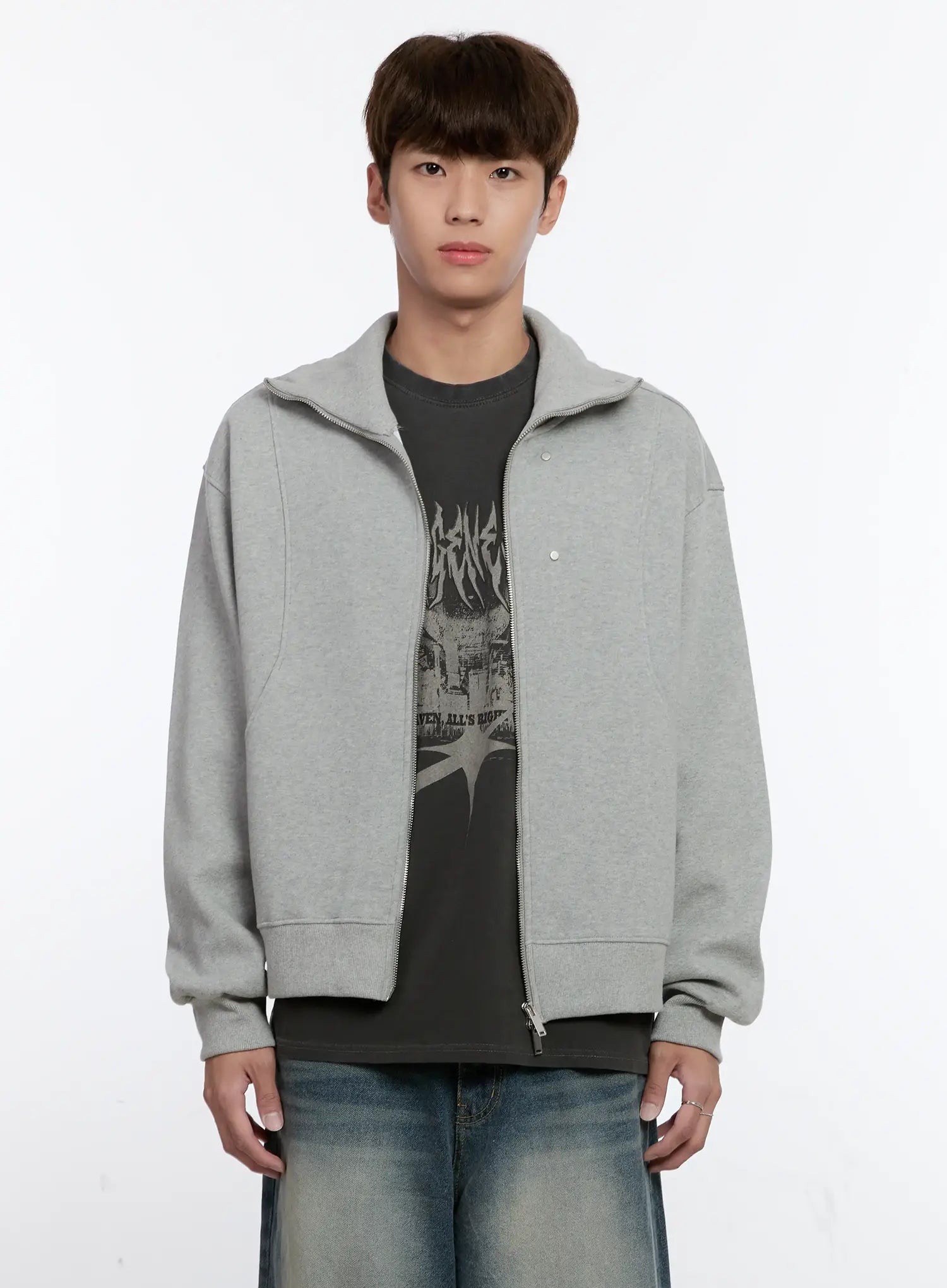 Men's Classic Two-Way Zip-Up Jacket IS529