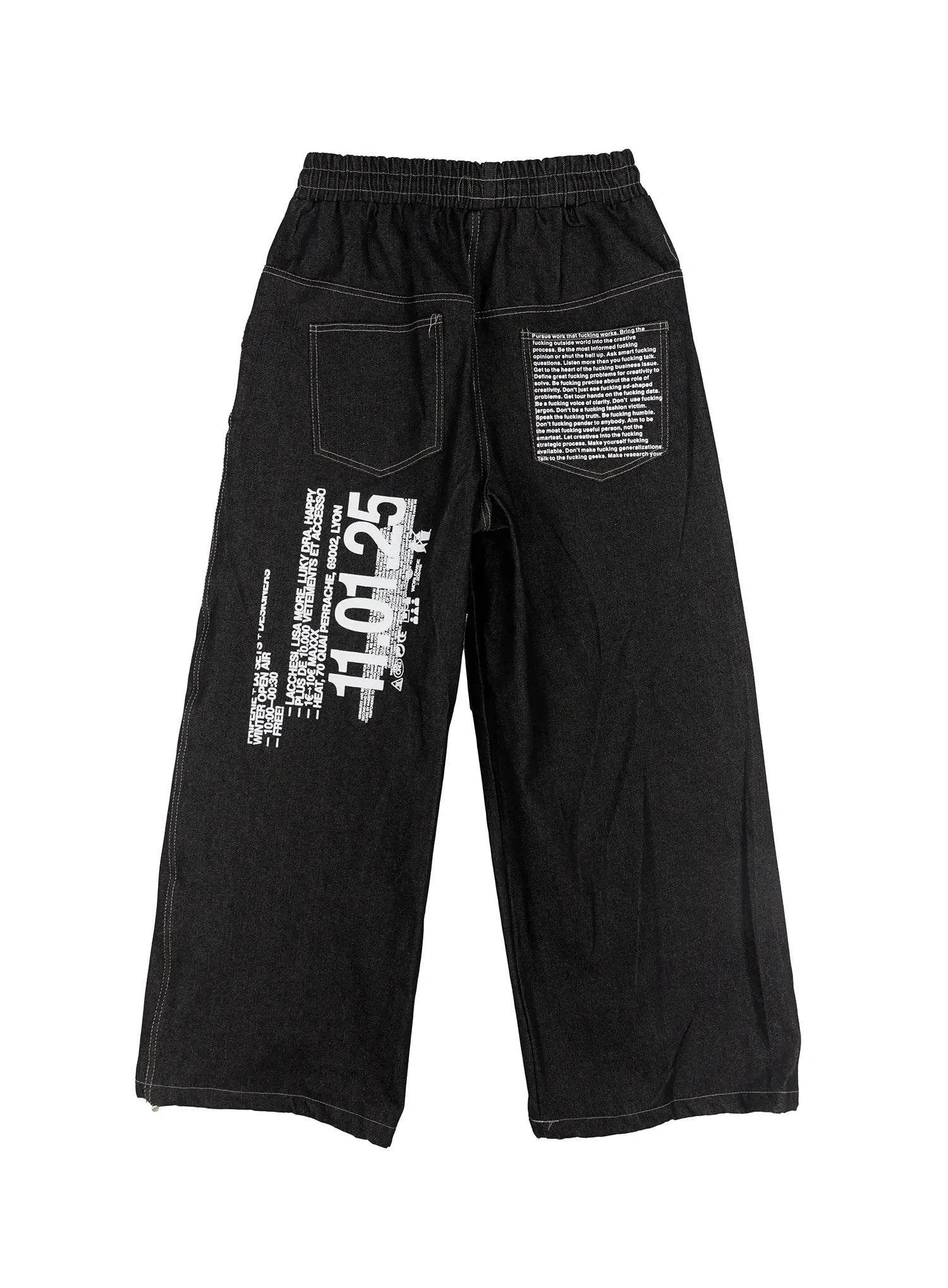 Men's Graphic Jeans (Black) IS529