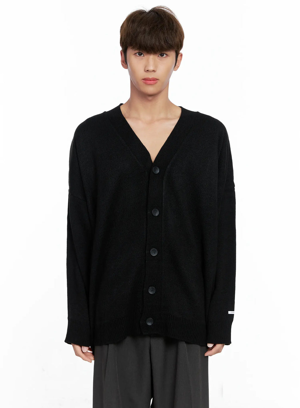 Men's Oversized V-Neck Cardigan IO506