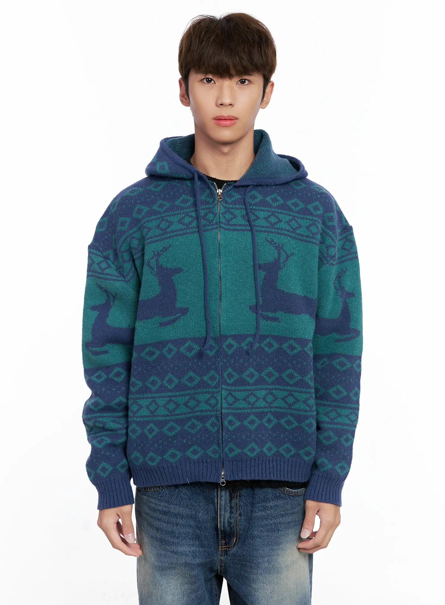 Men's Frost Hooded Knit Zip-Up IO502