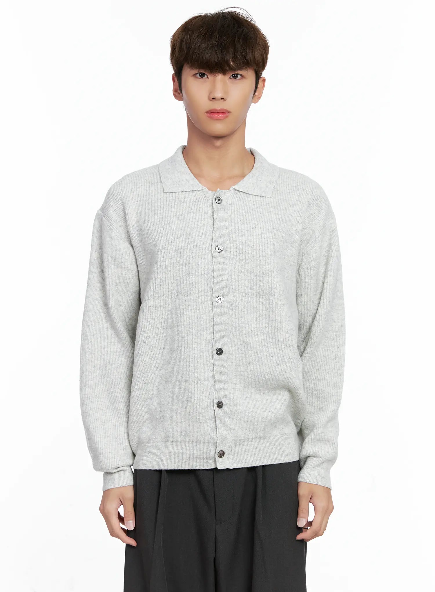 Men's Classic Button Up Knit Sweater IO506