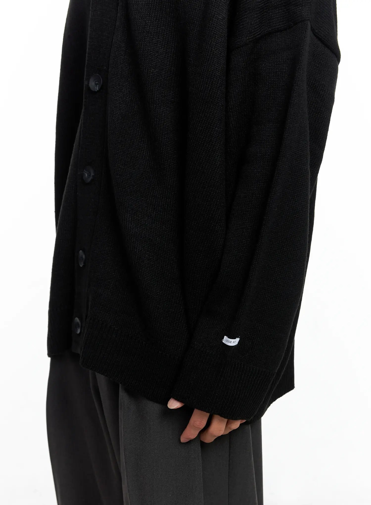 Men's Oversized V-Neck Cardigan IO506