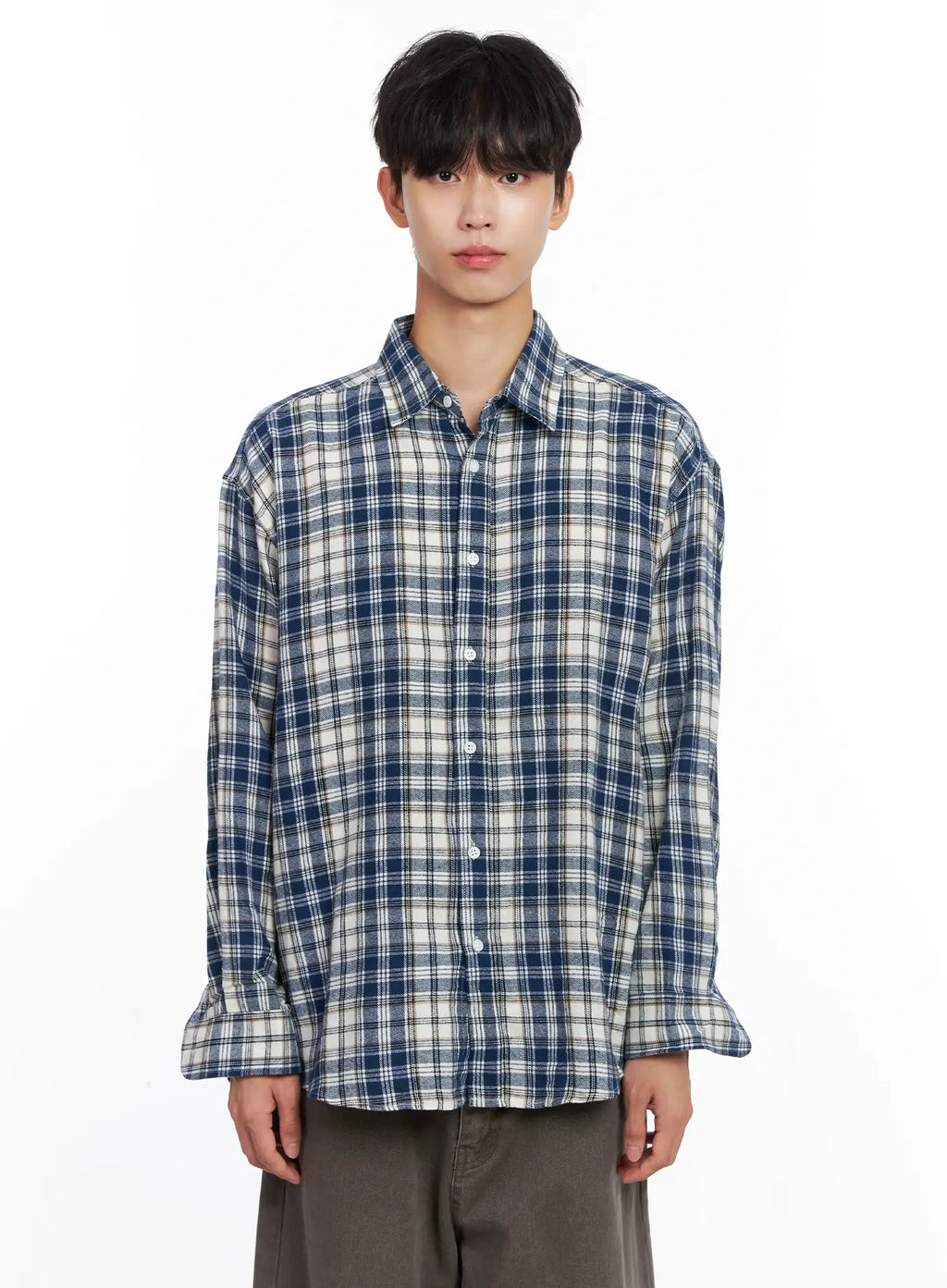 Men's Classic Plaid Button-Up Shirt IS519