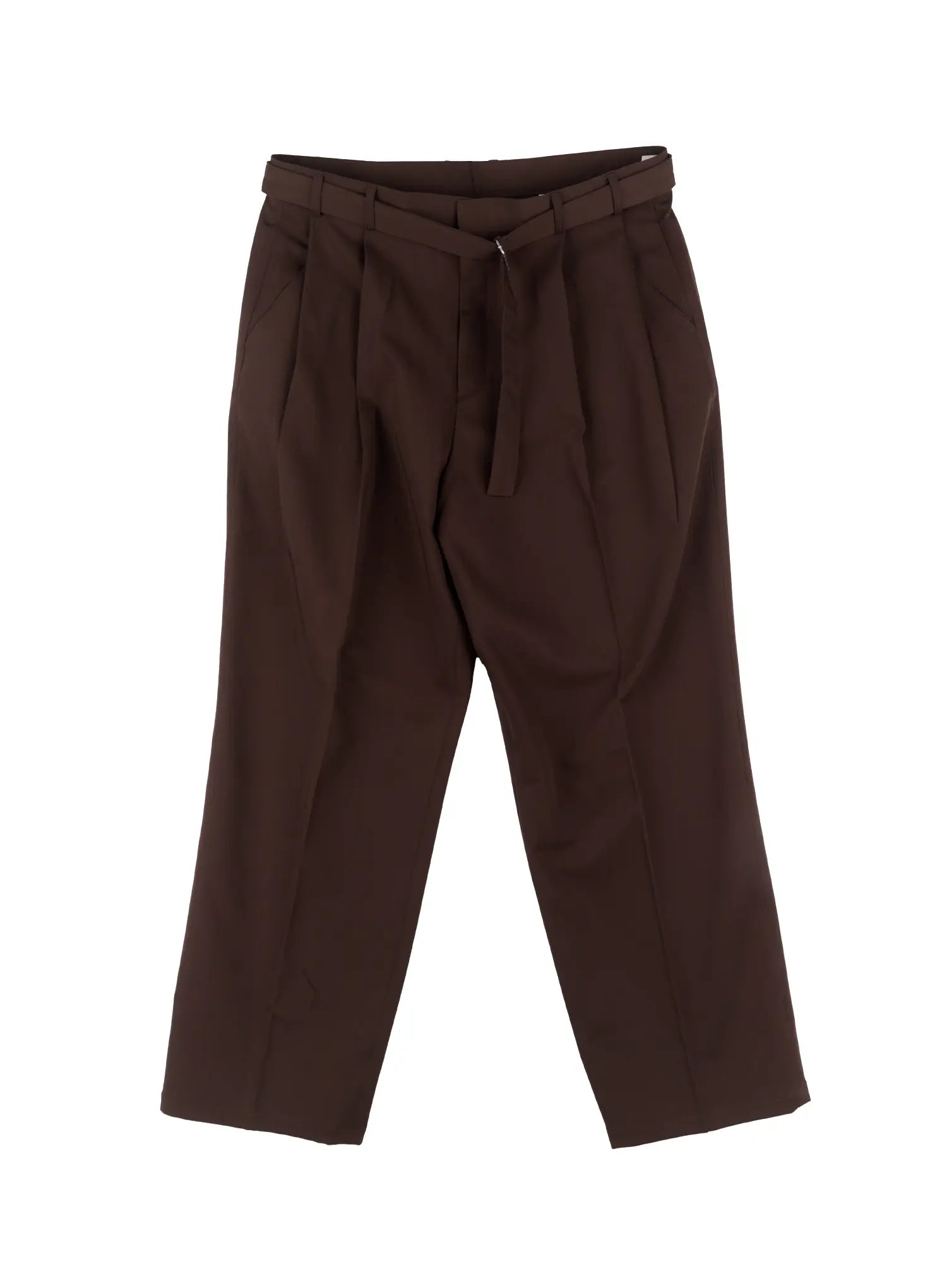 Men's Classic Belted Wide-Leg Pants IO506