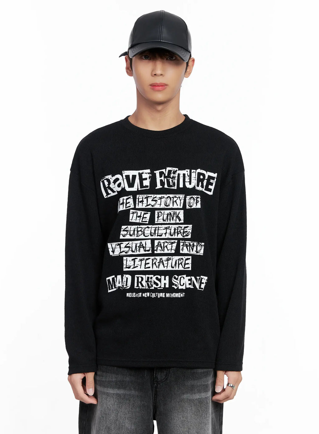 Men's Rave Future Graphic Knit Sweater IO502