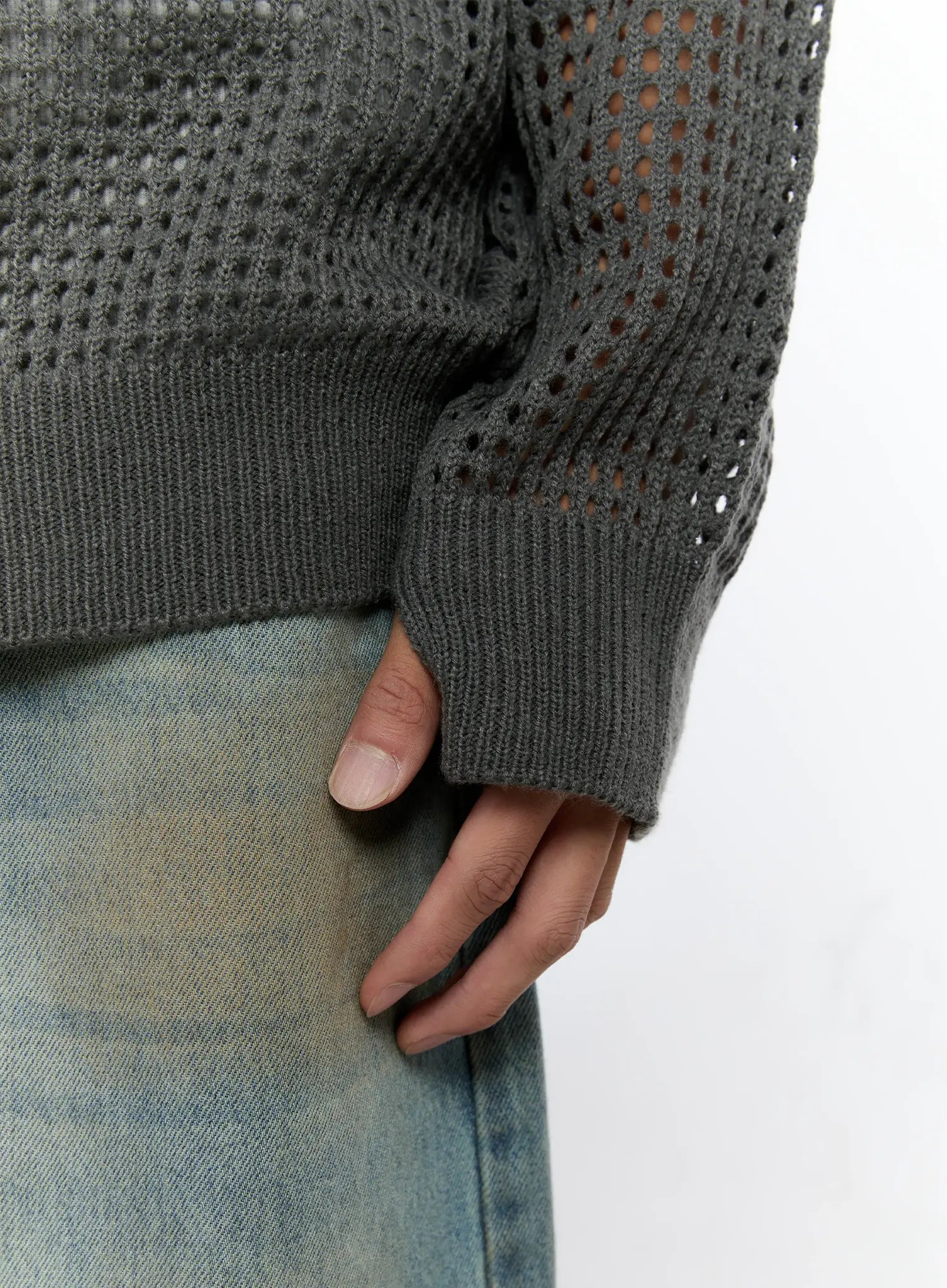Men's Mesh Knit Sweater IS529