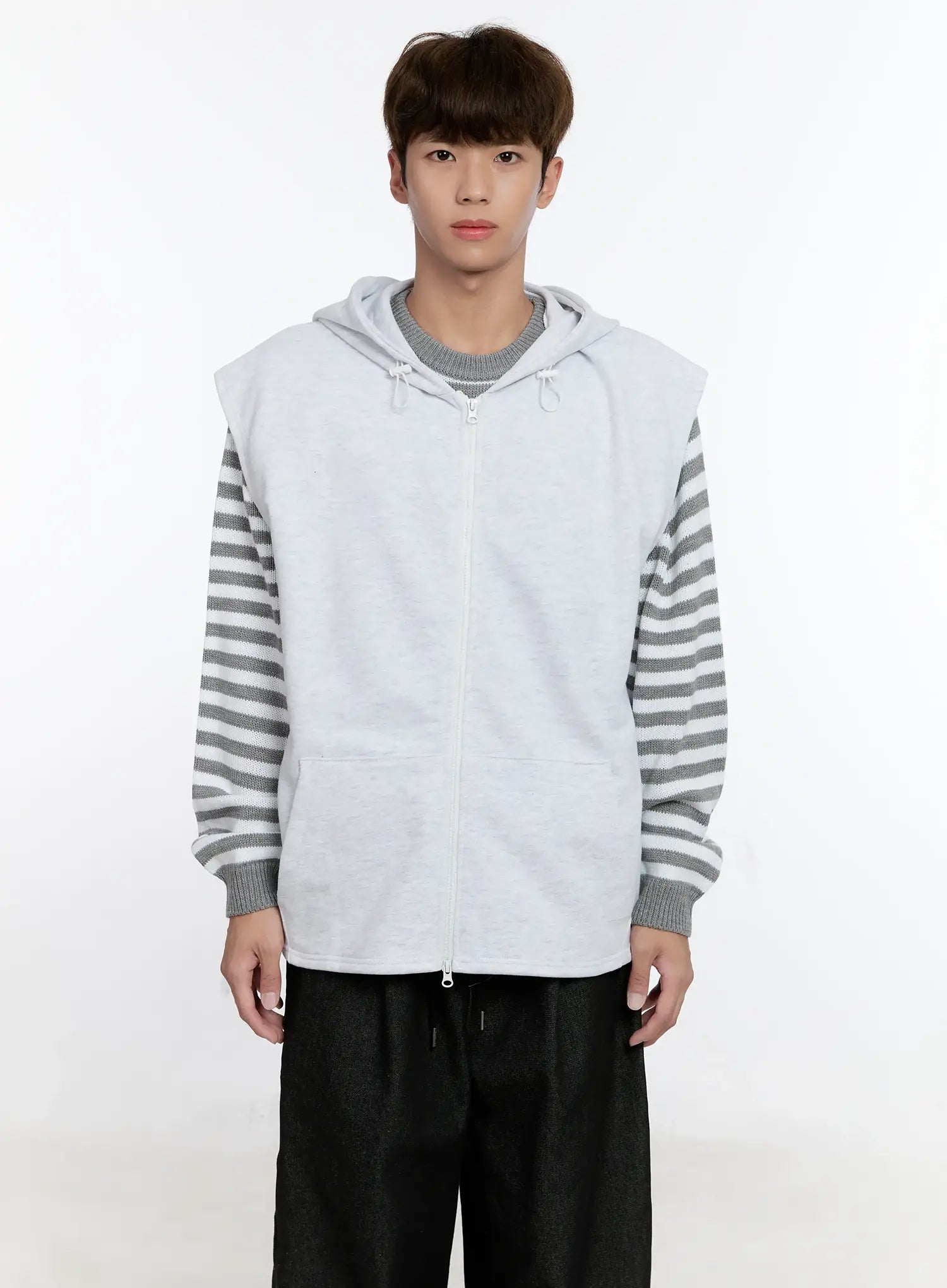 Men's Hooded Zip-Up Vest IS529