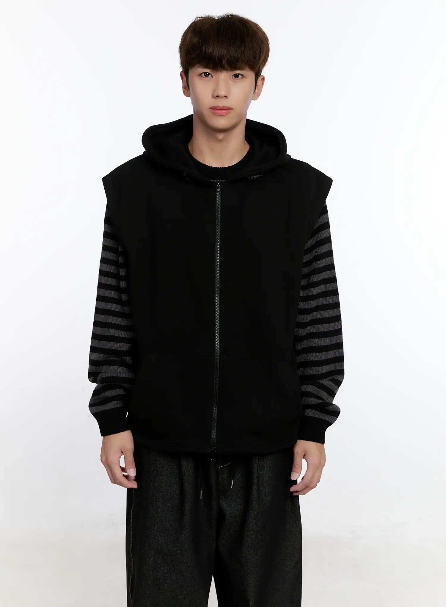 Men's Hooded Zip-Up Vest IS529