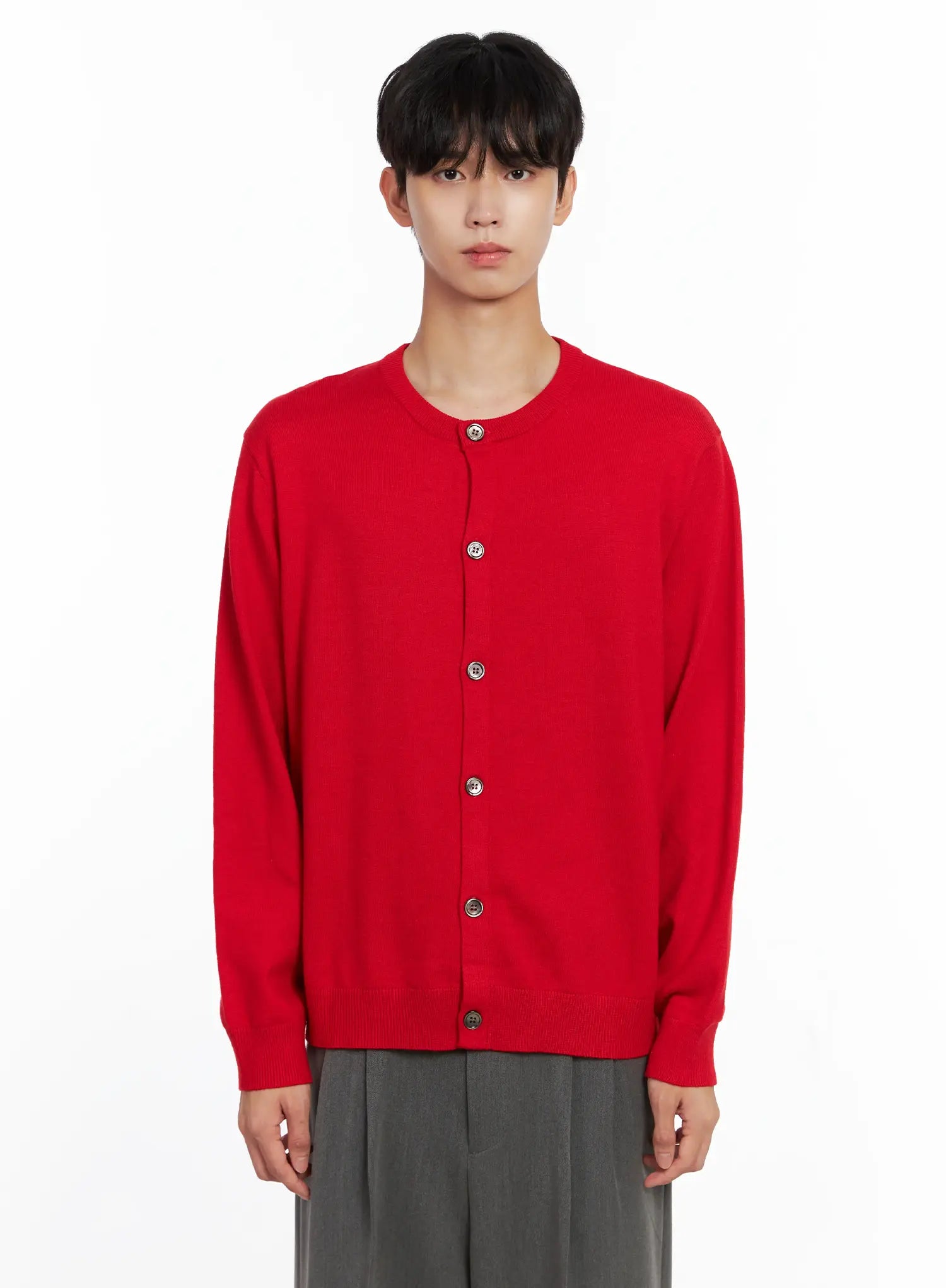 Men's Classic Round Cardigan IS519