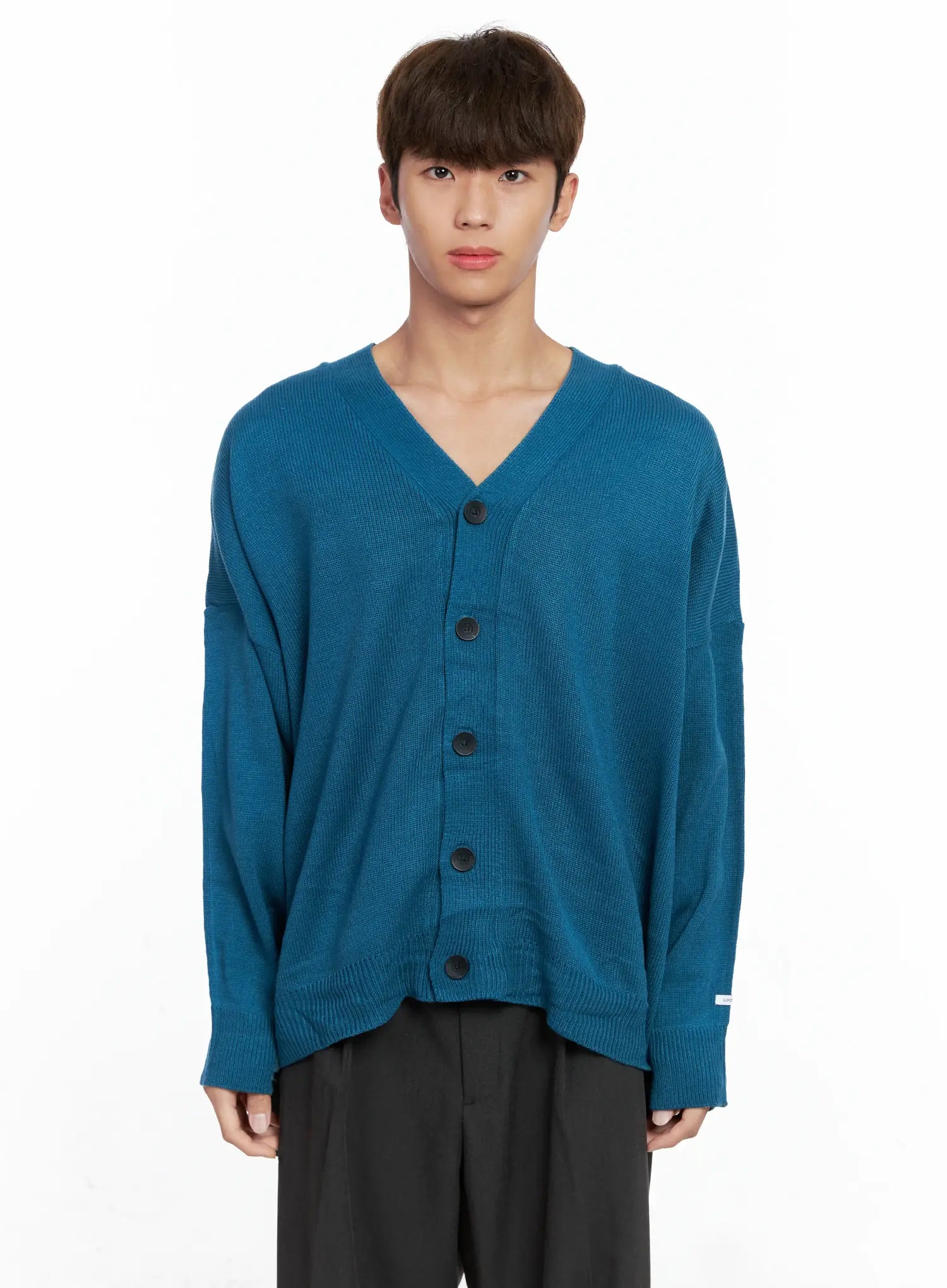 Men's Oversized V-Neck Cardigan IO506