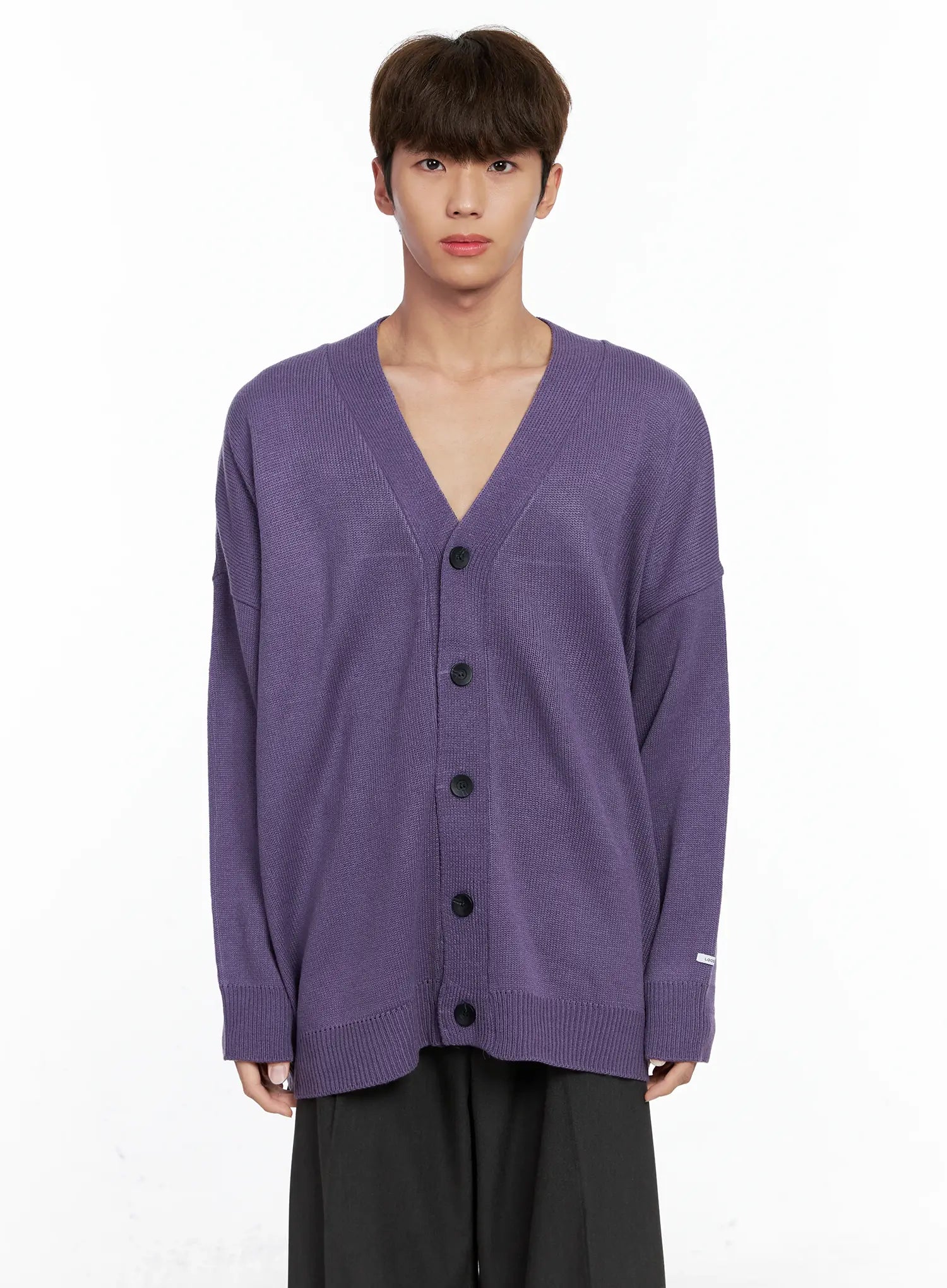 Men's Oversized V-Neck Cardigan IO506