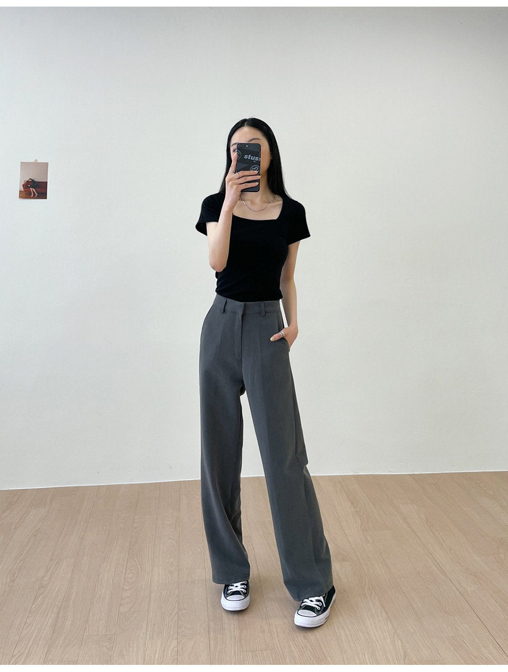 Square Neck Short Sleeve T Shirt F26