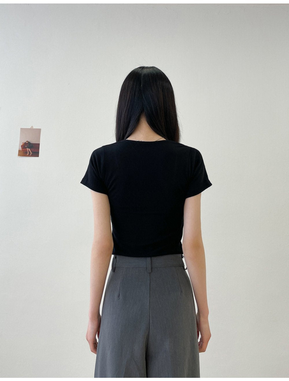 Square Neck Short Sleeve T Shirt F26