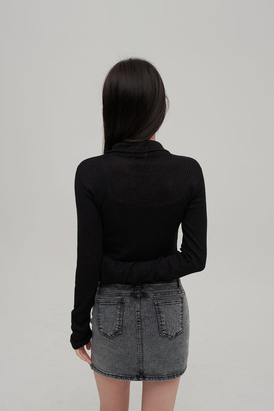 Zip Up Top with Collar F14