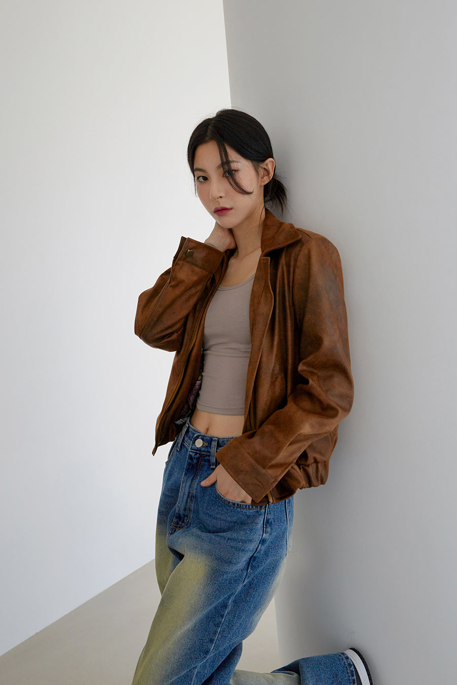 Faux Leather Jacket J23