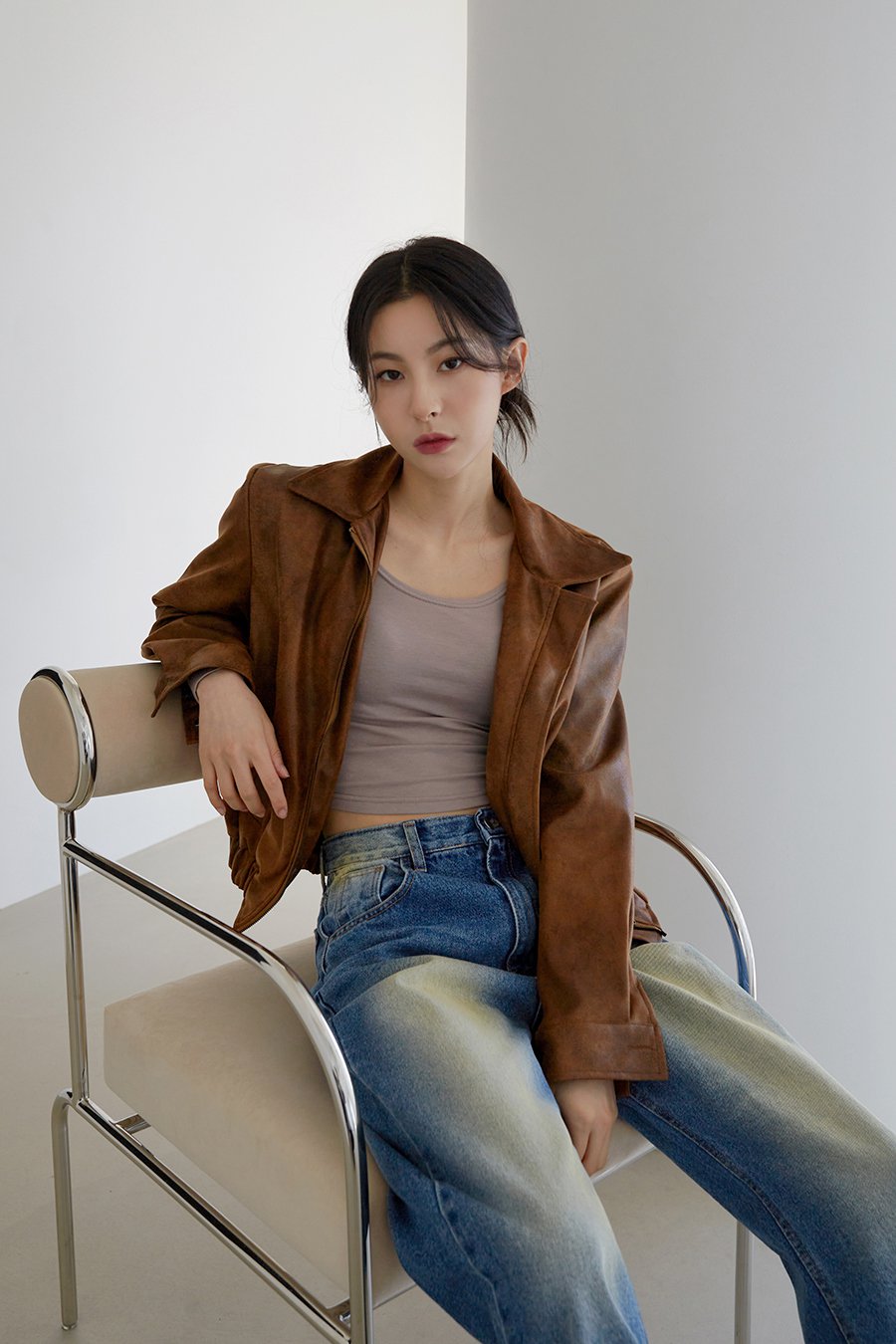 Faux Leather Jacket J23