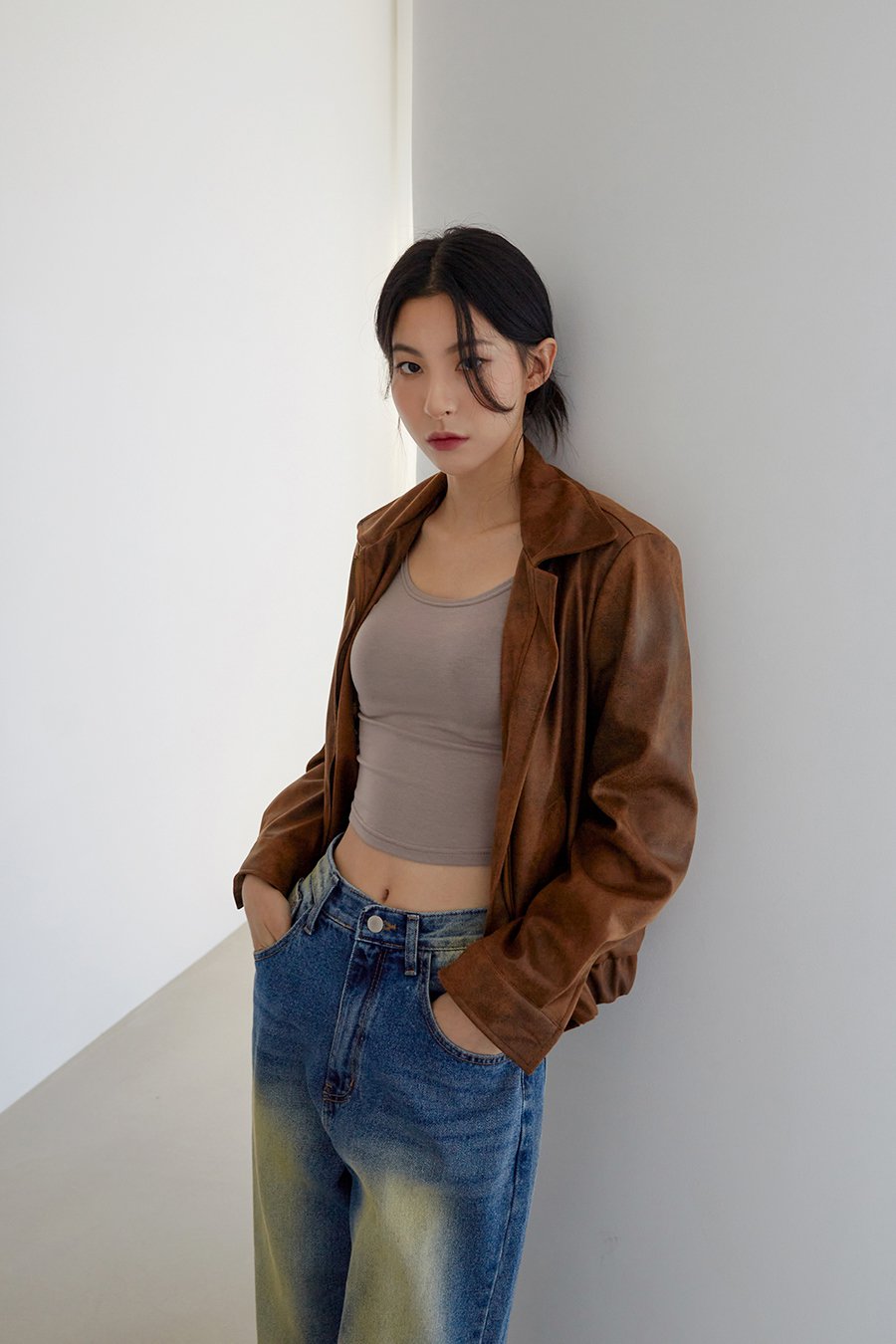 Faux Leather Jacket J23