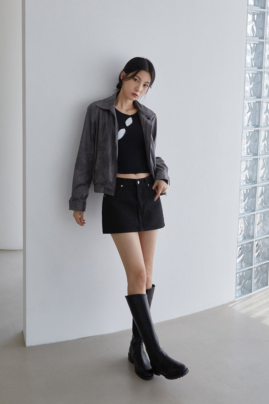 Faux Leather Jacket J23