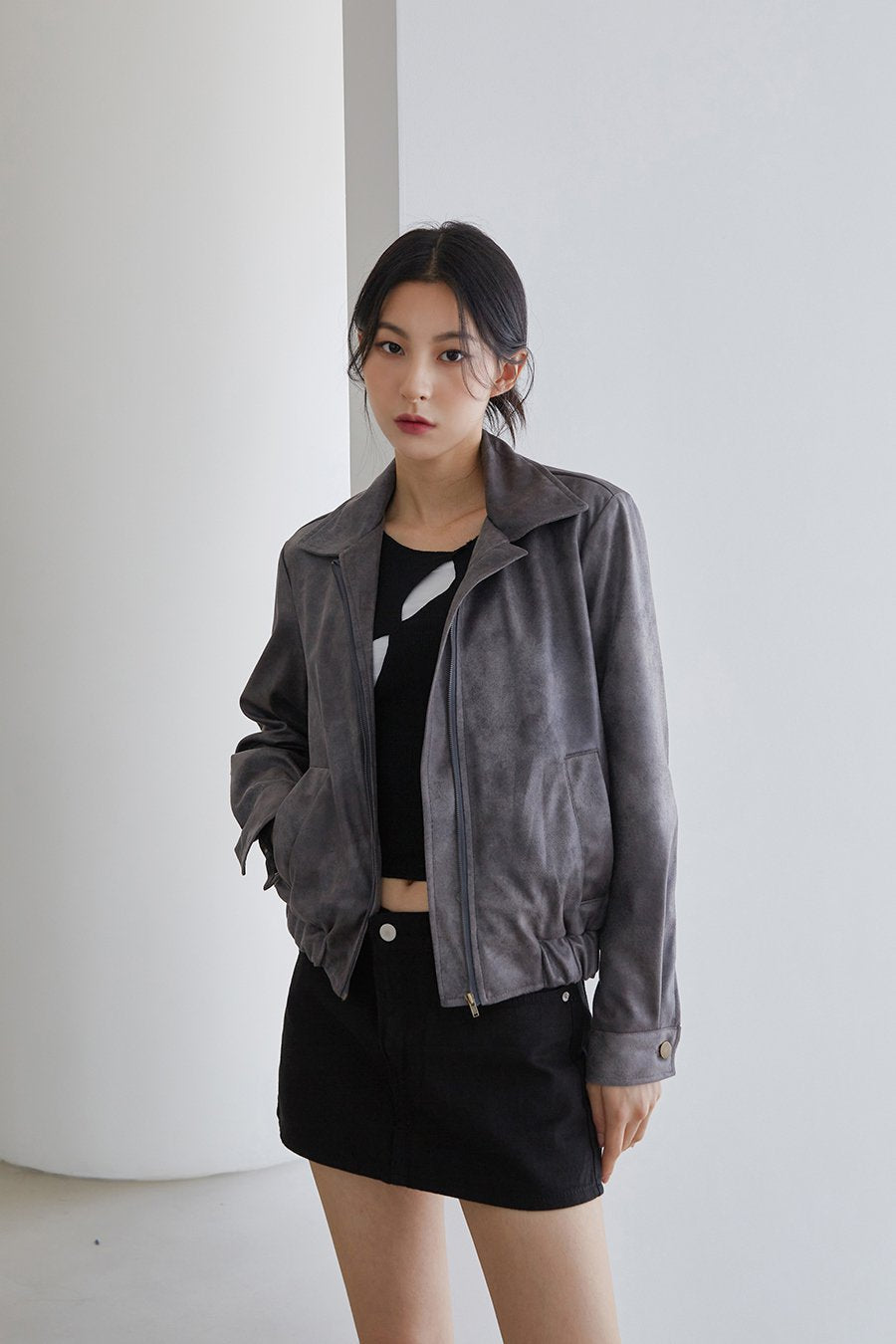 Faux Leather Jacket J23