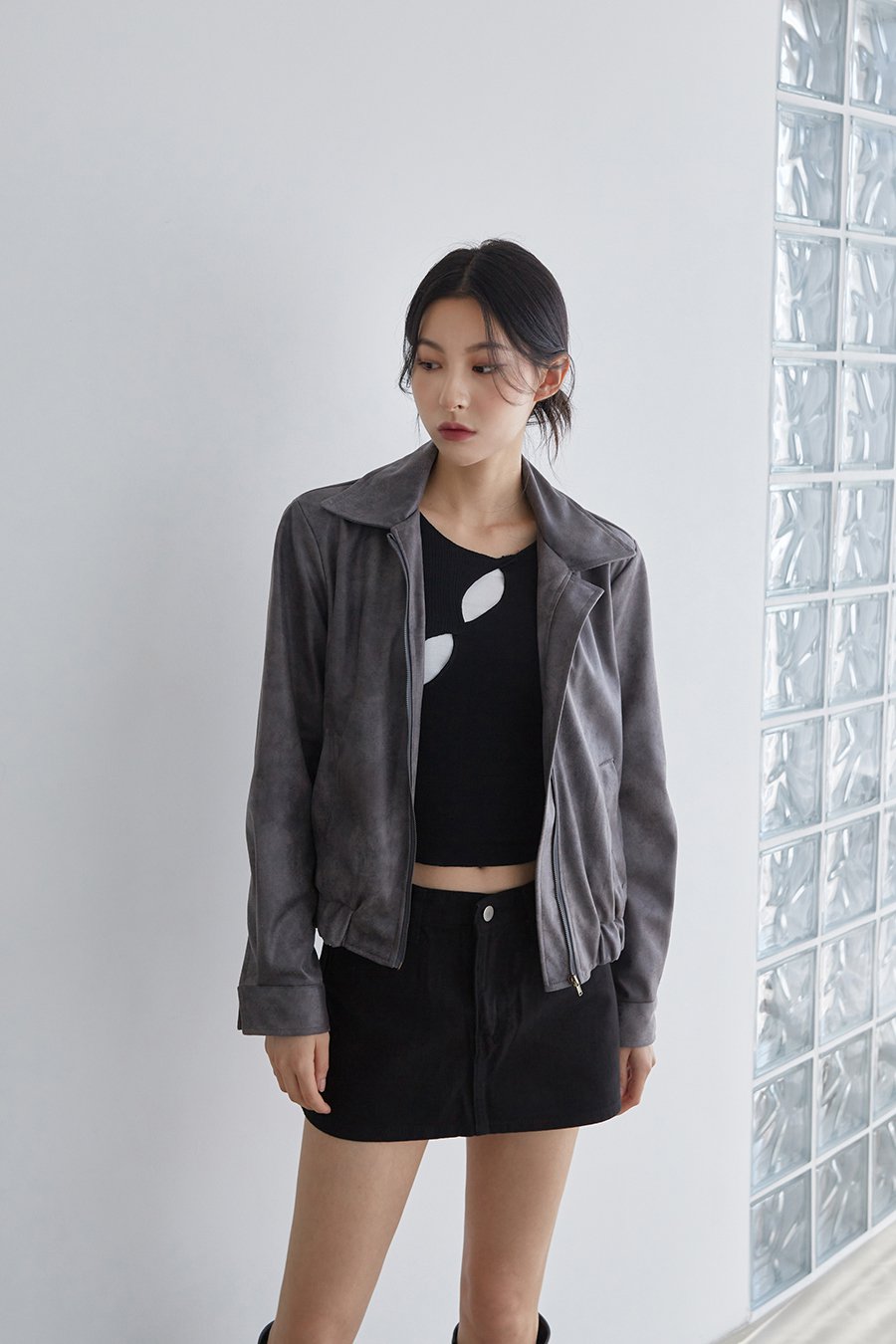 Faux Leather Jacket J23