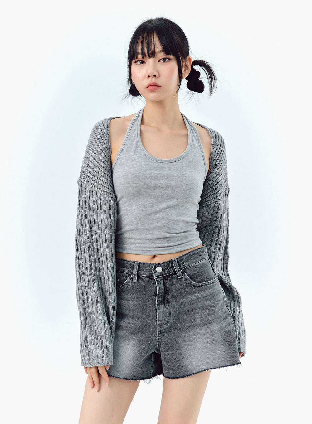 Ribbed Bolero Shrug BA09