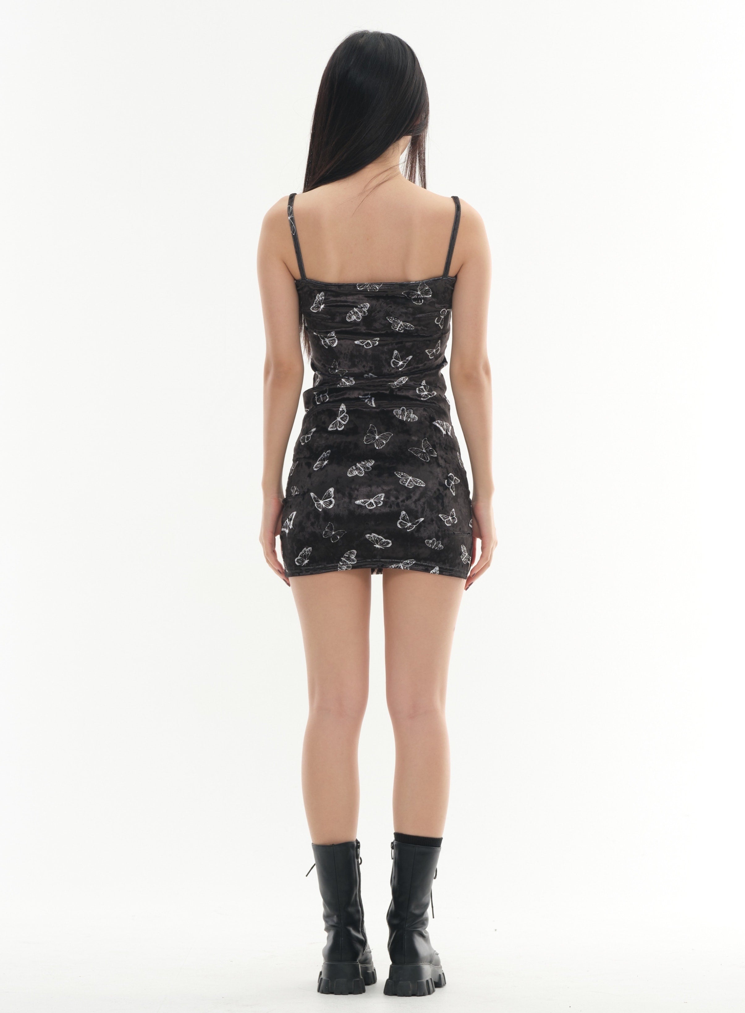 Butterfly Print Mini Strap Dress #Lewkin Original #1126K8