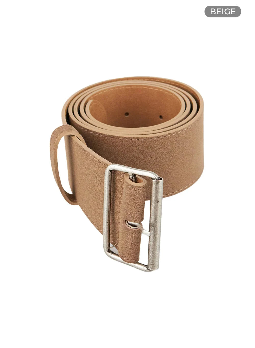 Solid Suede Buckle Belt CU425