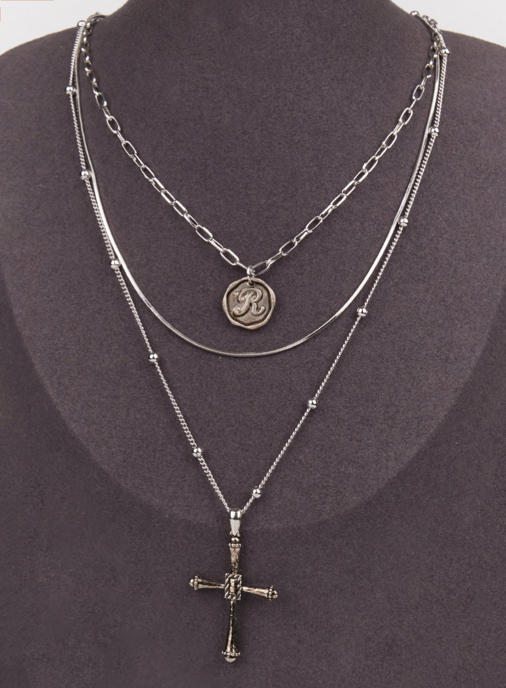 Reverie RCross Triple Layer Necklace IM528