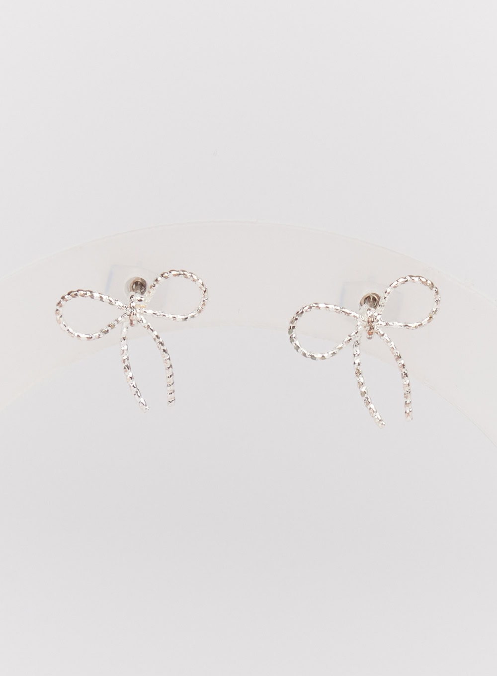 Noir Knot Ribbon Earrings IM531