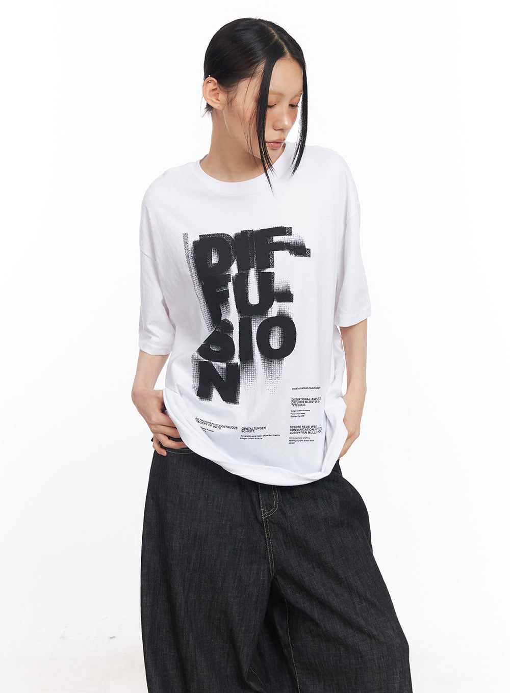 Spray Graphic Oversize T-Shirt  CY528