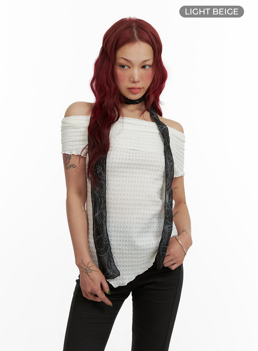 Lace Harmony Off Shoulder Top CY430