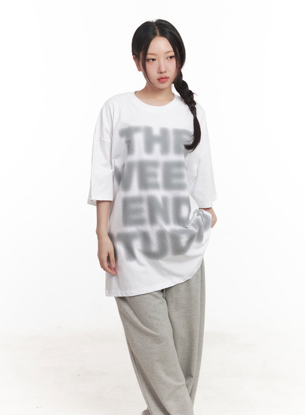 Blur Graphic Oversize T-Shirt CA529