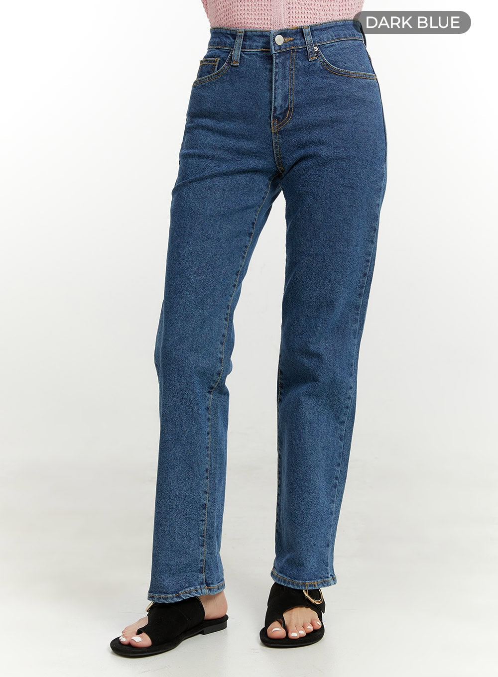 Classic Straight Leg Denim Jeans OU419