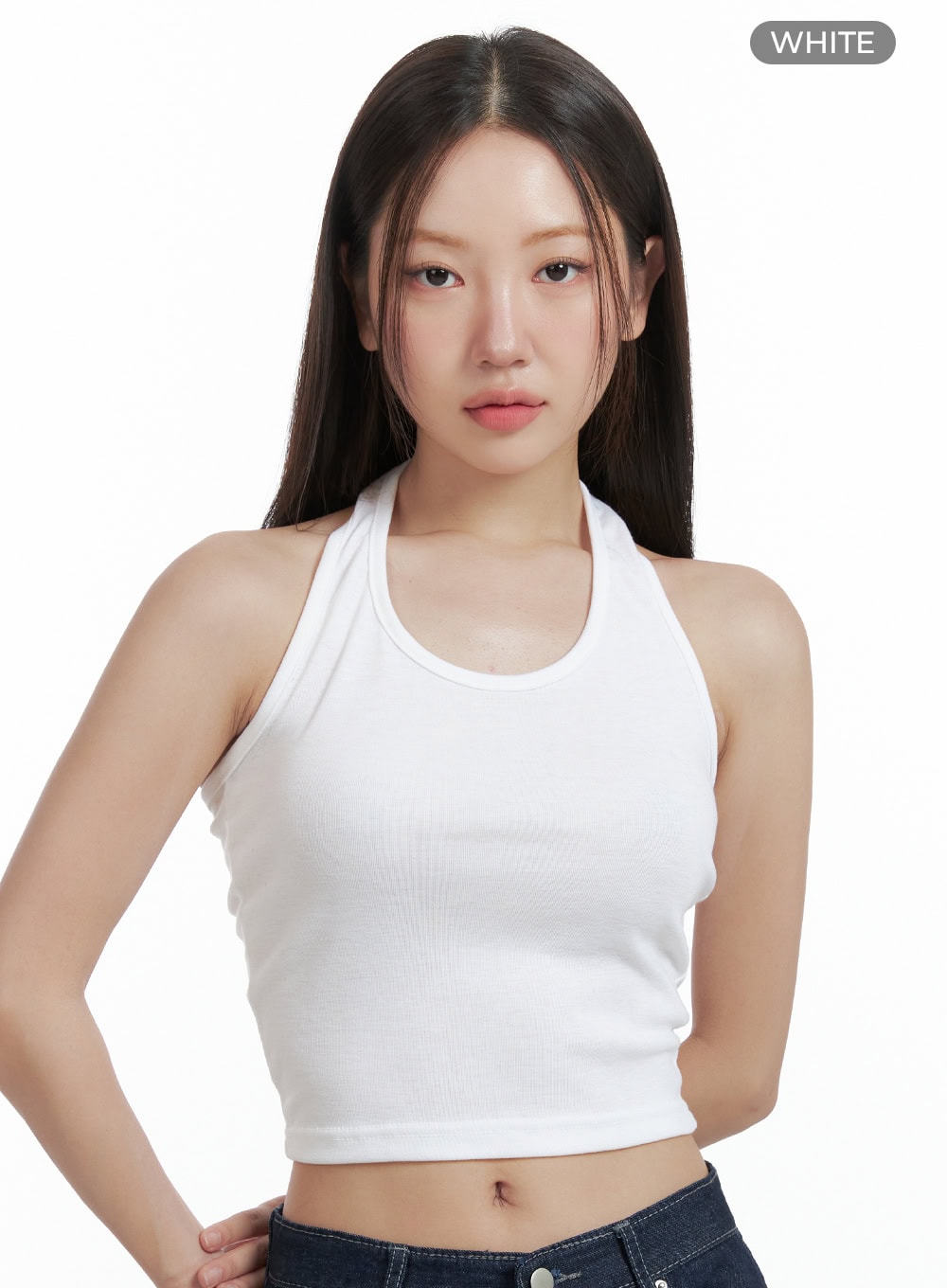Halterneck Crop Tank Top OL401