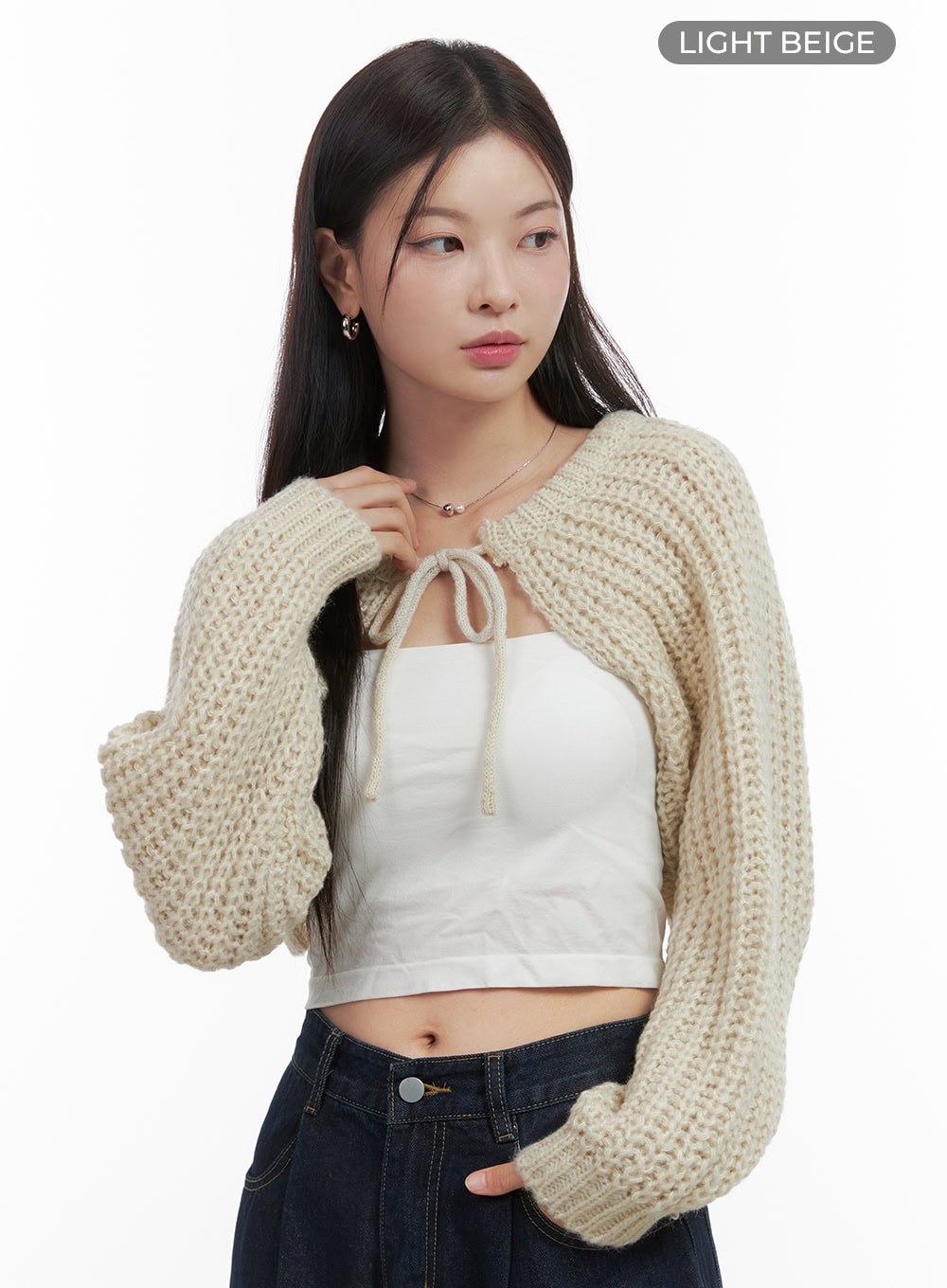 Stringed Hollow Bolero Cardigan OO416