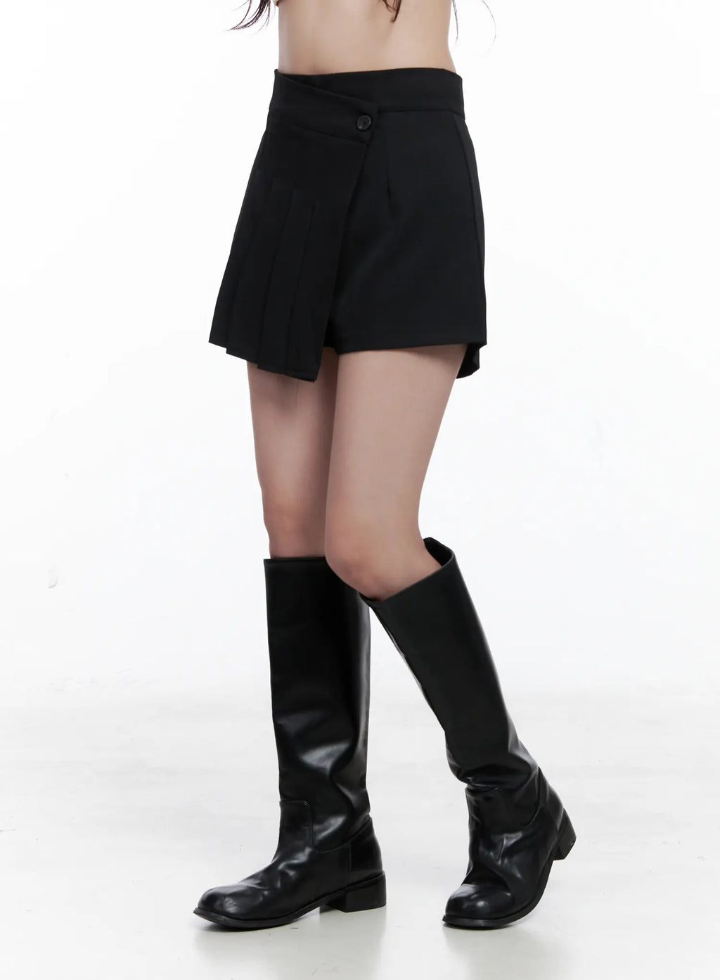 Pleated Wrap Mini Skort CS523