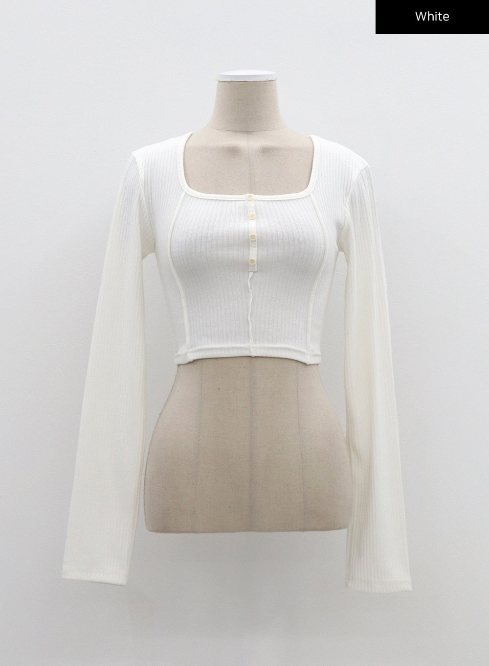 Scoop Neck Ribbed Knit Top BF310